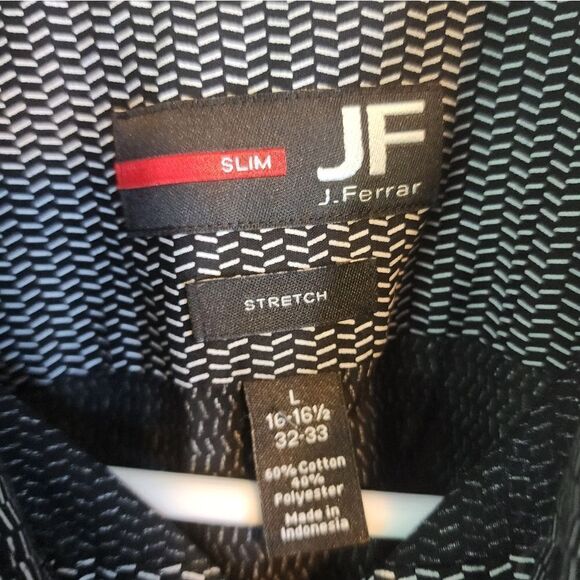 Men's JF J.Ferrar "Stretch" slim longsleeve button-down shirt, size Large - Picture 2 of 3